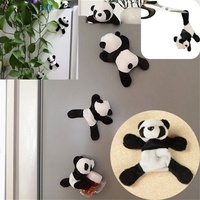 10cm Kawai Panda Plush Doll Toy Soft Animal Panda Clip Black White Hugging Curtain Clip Doll Fridge Sticker Creative Travel Gift