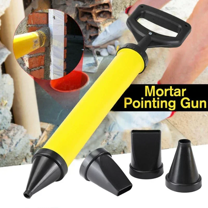 Caulking Gun Cement Lime Pump Grouting Mortar Sprayer Applicator Grout Filling Tools with 4 Nozzles Caulking Gun