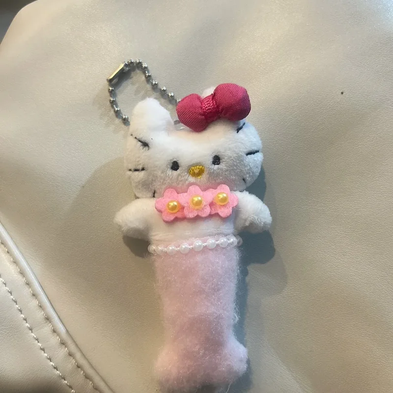 Kawaii 헬로 키티 Sanrio 플러시 장난감 귀여운 인어 시리즈 플러시 인형 배낭 펜던트 키 체인 소녀 휴일 생일 선물