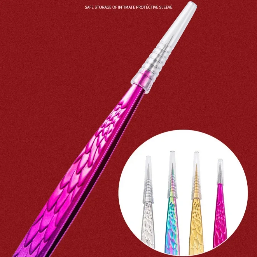 vvocci 1pc Tweezers Isolating Tweezers Eyelash Extensions Tip Straight Pointed Tweezers Lash Tweezers Pointed Blackhead Remover