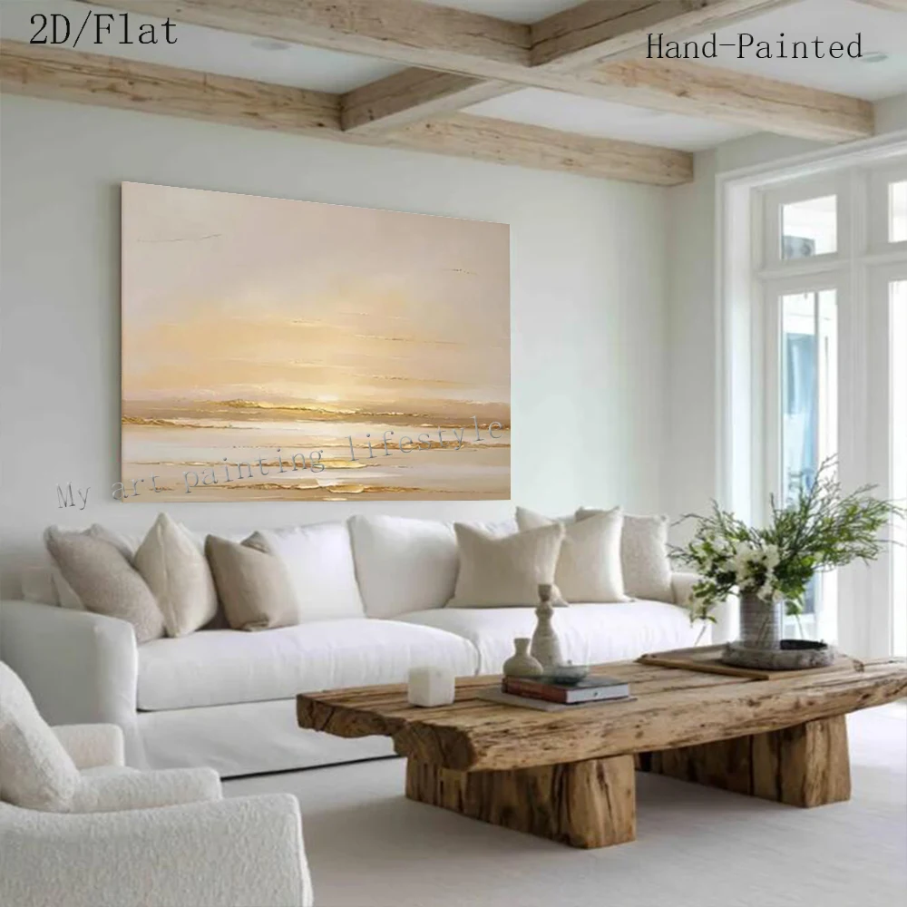 100% Handmade Abstract Oil Painting On Canvas ins atural Landscape Wall Art Picture Big Mural For Home Living Room Decor Image