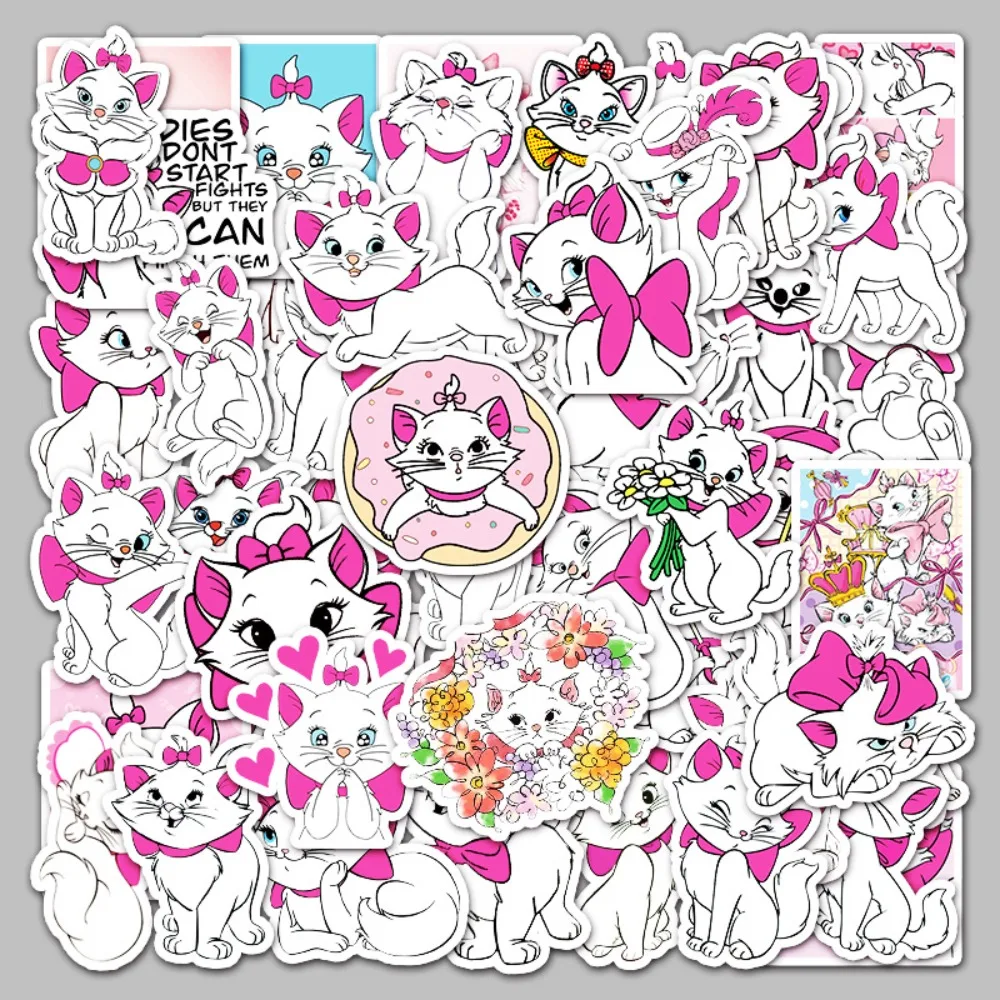 50 stks Disney Klassieke Cartoon De Aristocats Karakter Marie Kat Cartoon Graffiti Stickers kinderen DIY Speelgoed Decoratie Decals