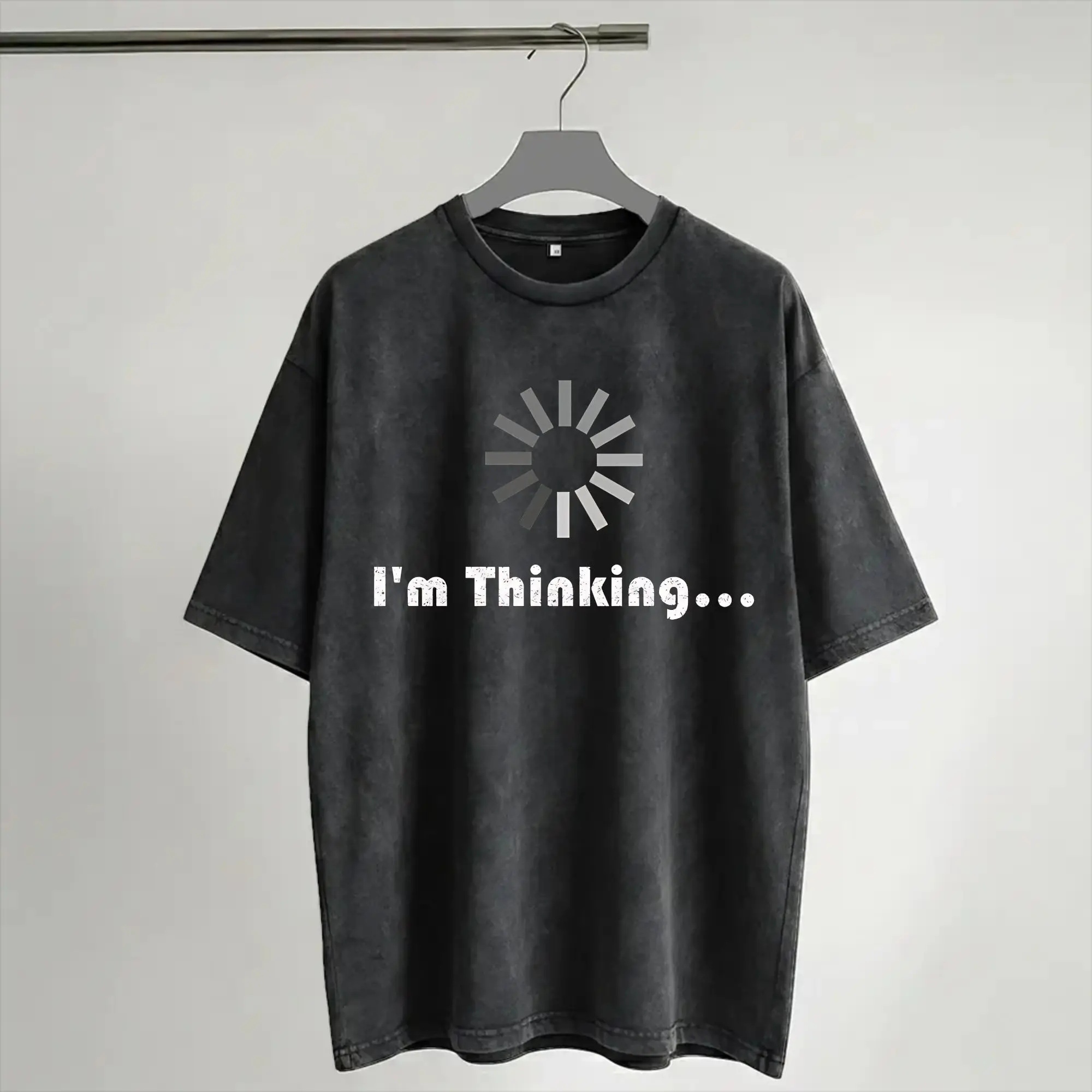 I Am Thinking Fun Design  T Shirts Hip Hop Washed Cotton Street T-Shirt  Vintage Men Women Streetwear Graphic Printed Tees