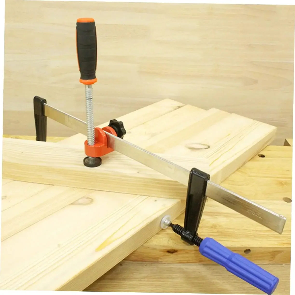 

Woodworking Edge Clamp, F-Clamp Quick Grip Clamping Tool,Industrial Metal Fixing Clamp, Woodworking Assembled Auxiliary Tool