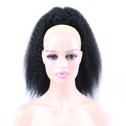 Curly Drawstring Ponytail Synthetic Extensions Afro Puff Curly Hair Products Fake Hair Afro Kinky Ponytail Black Hair Ponytail