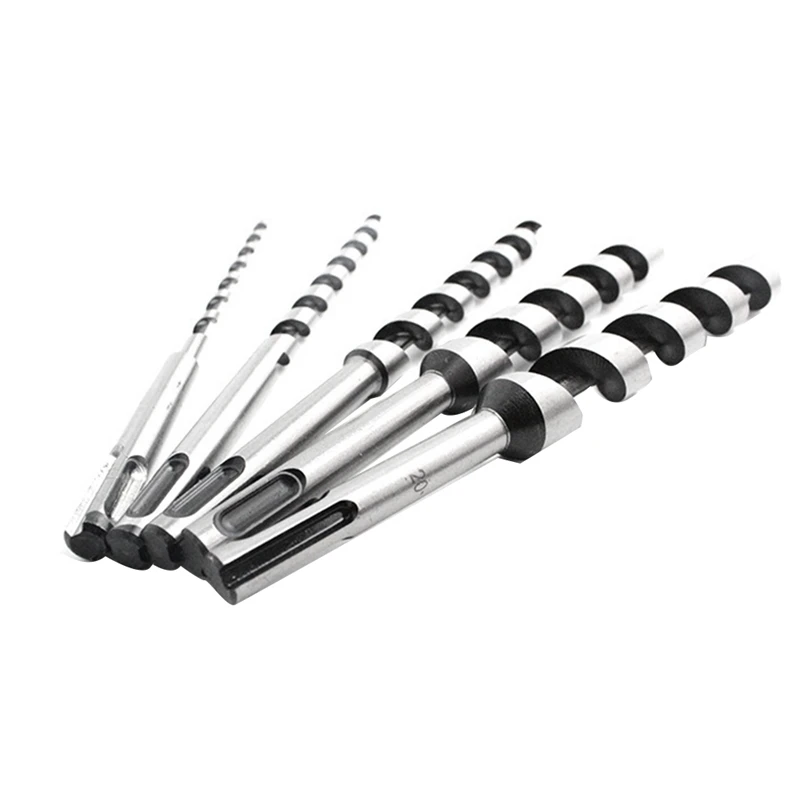 5Pcs Auger-Drill Bits 6 10 14 18 20Mm Woodworking Center Drill Bit Set For Metal Steel Bits Woodworking Tools