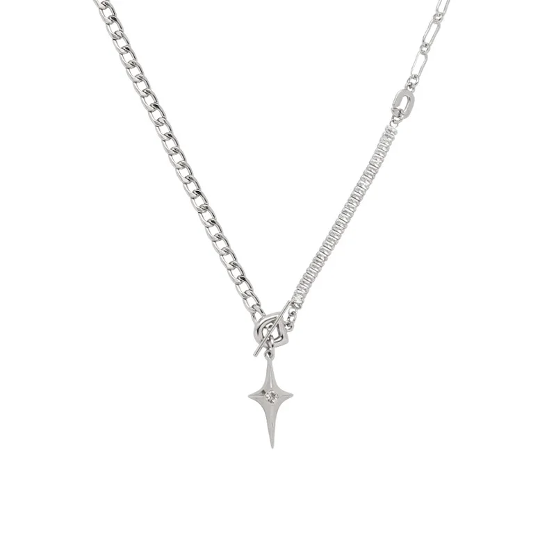 Exquisite design asymmetric star necklace