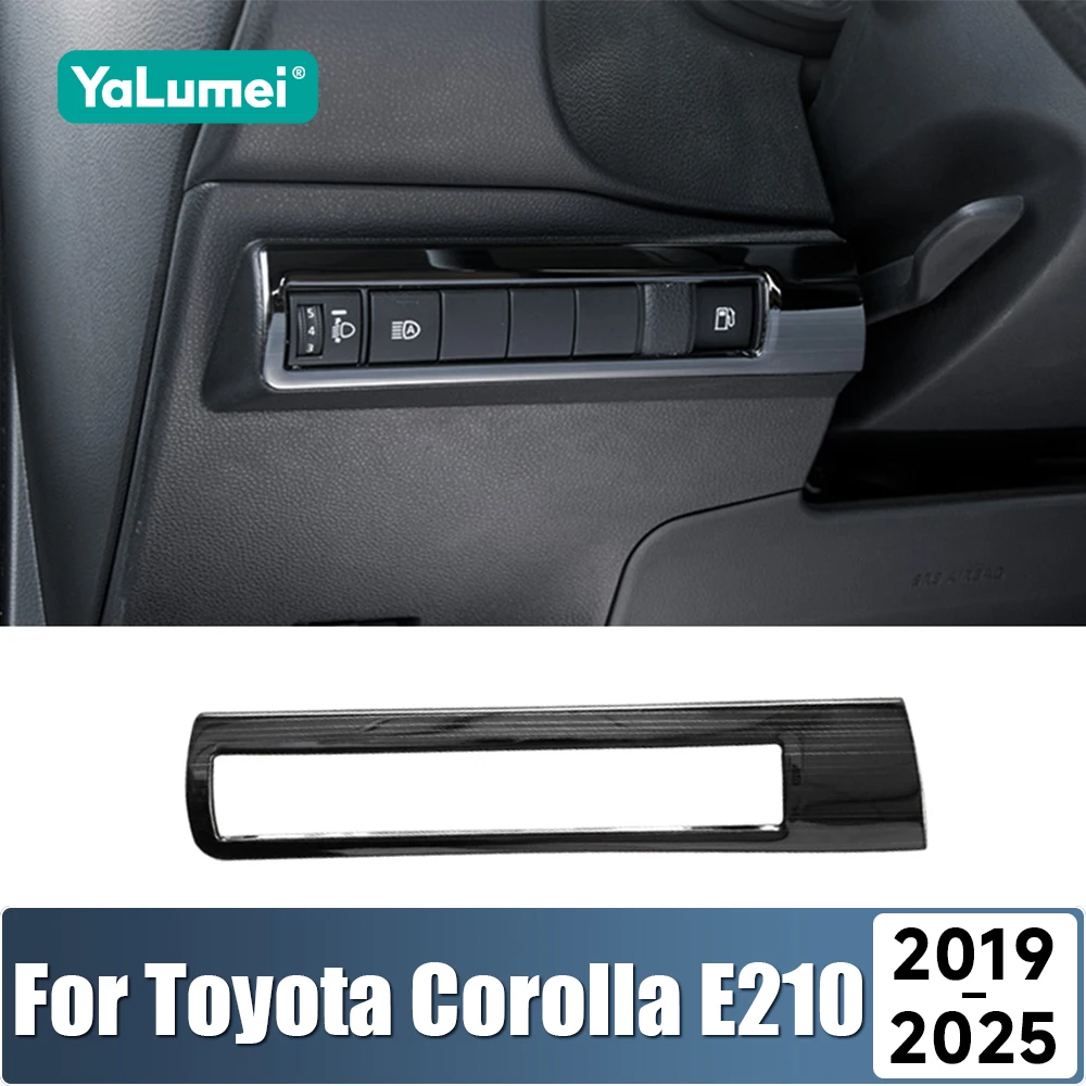 Für Toyota Corolla E210 2019-2021 2022 2023 2024 2025 Edelstahl Auto Kopf Lampe Licht Schalter Scheinwerfer einstellung Knopf Panel Trim