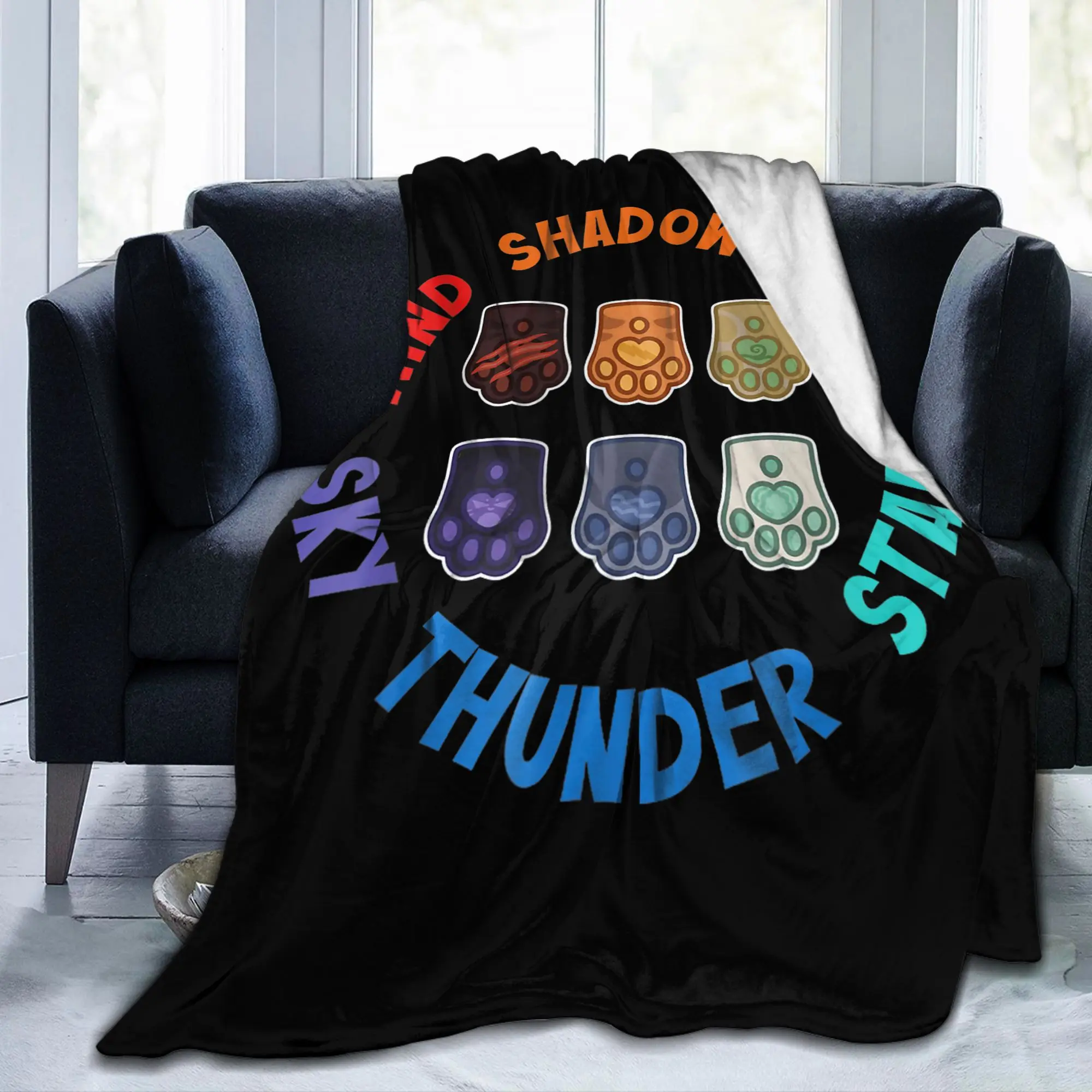 Warriors Wind River Thunder Sky Cat Awesome Knitted Blanket Flannel FireStar Warm Throw Blankets Bedding Travel Multi-function
