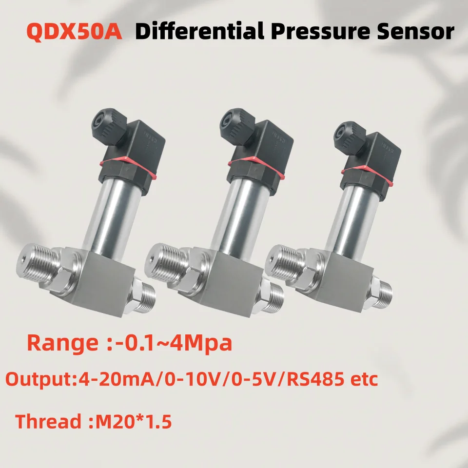 Differential Pressure Transmitter 4-20mA 0-1Mpa 100Kpa 100kpa 6Mpa 1Mpa 0-10V Wind Pressure Micro Hydraulic Sensor 4-20mA