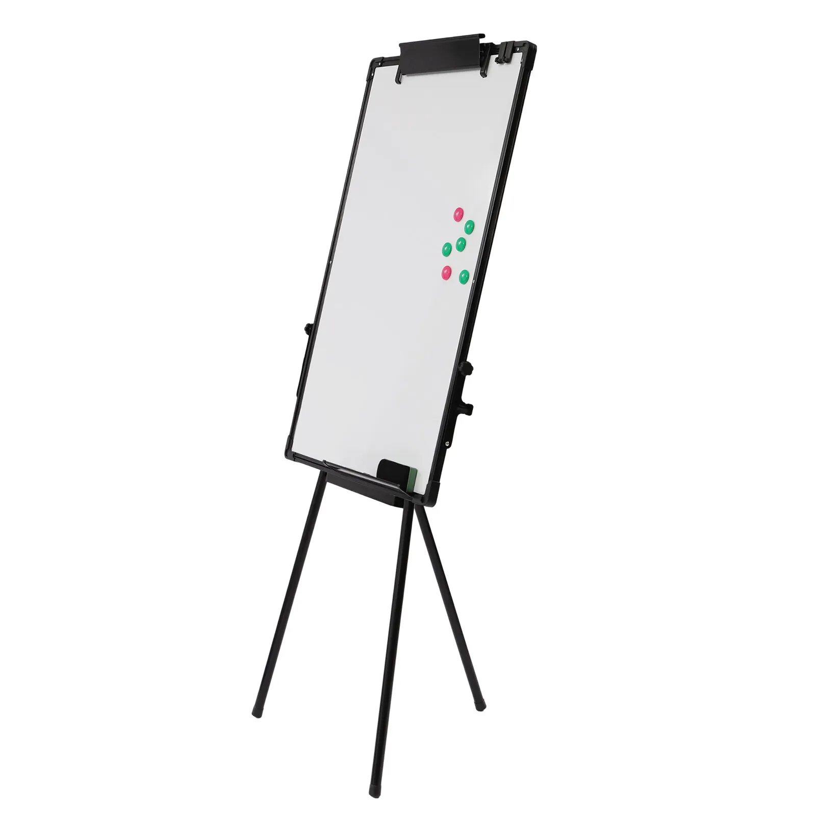 36*24In Large Writing Area Whiteboard Adjustable Height (38.19-62.2In), Magnetic Surface & Stretch Clip For Versatile Use
