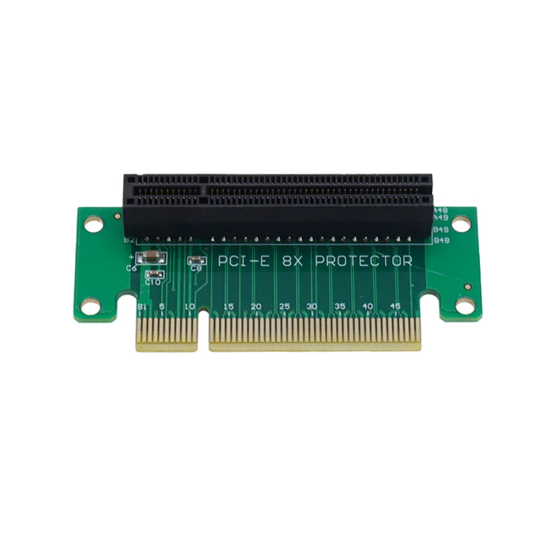 PCIe 8x Adapter Riser Card Converter 90 Degree PCI Express PCI-E X8 Expansion Board For 1U 2U Server Desktop