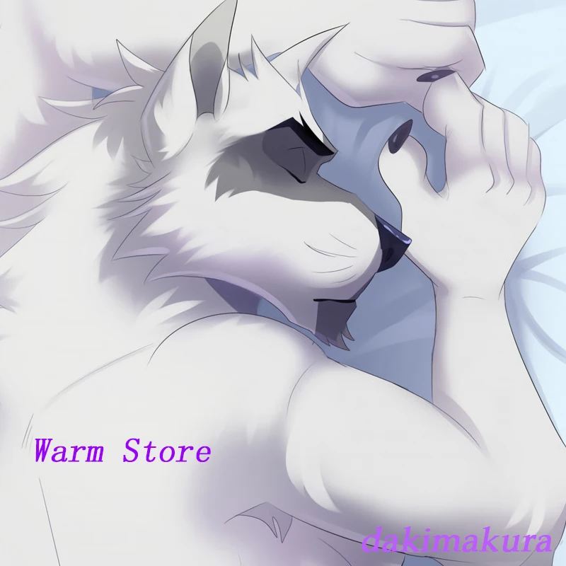 Dakimakura أنيمي الموت الذئب بالذئب كبير على الوجهين طباعة وسادة الجسم بالحجم الطبيعي #1