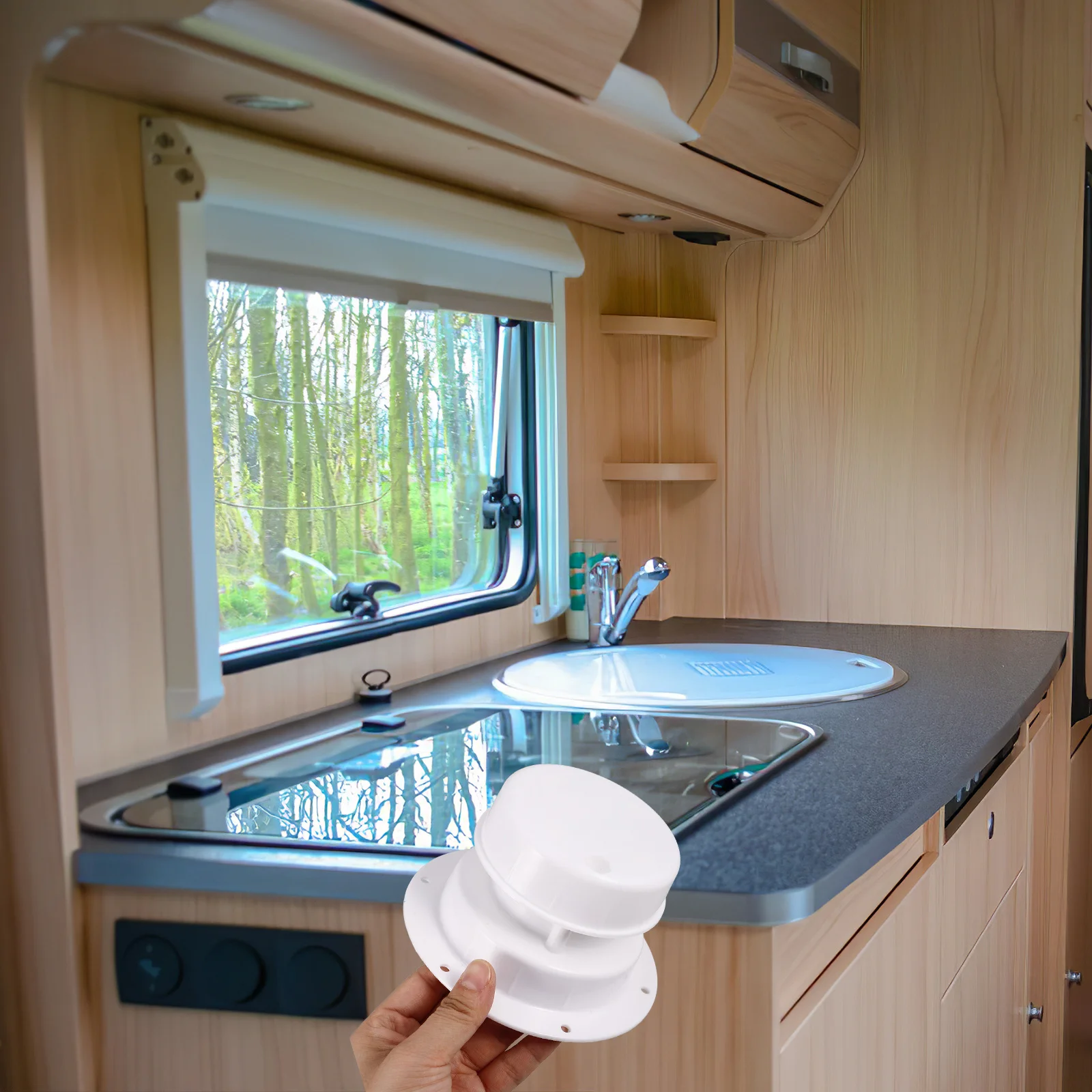 

Rv Roof Vent Cover Kit Heavy Duty Plastic Camper Vent Cap for Trailer Plumbing Ventilation Weather Resistant Installation