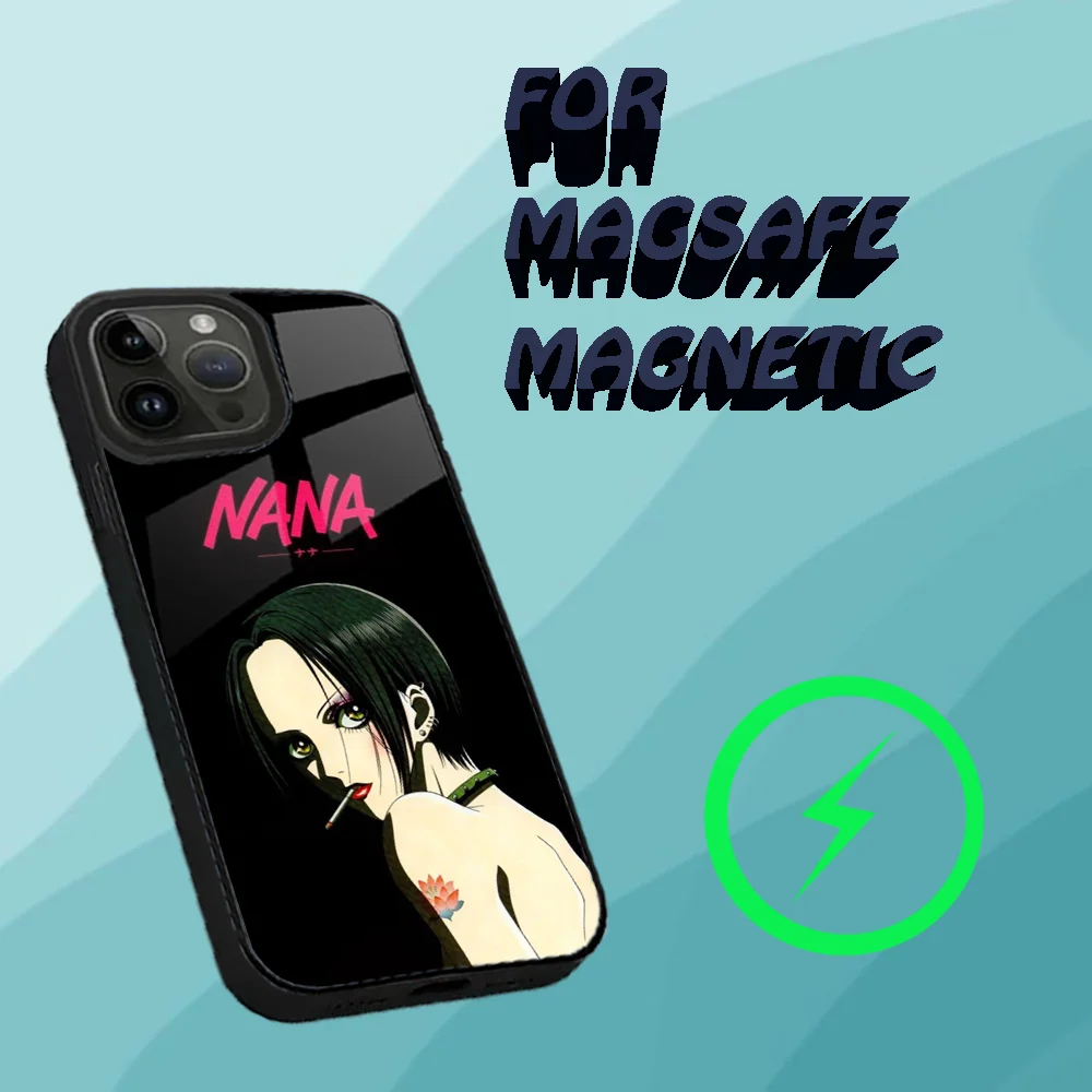 Anime Nana Osaki Line Phone Case For iPhone 16,15,14,13,12,11,Plus,Pro,Max Mini Magsafe Magnetic Wireless Charging