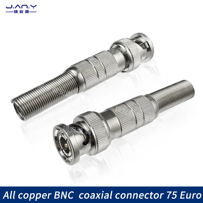 75 Ohm BNC Male Surveillance Camera Coaxial connector made of copper material