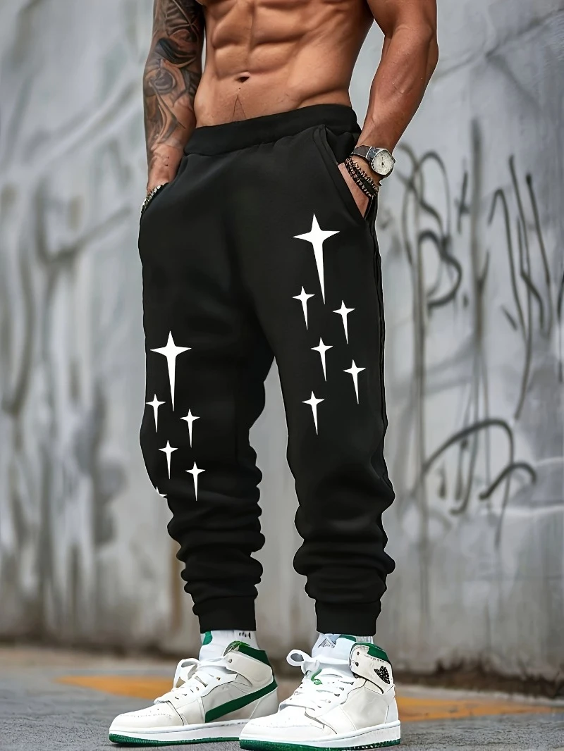 

2025 Autumn and Winter Mens Athletic Joggers Heavy Duty Polyester Gym Pants High-end Luxury Is for Both Men and Women Y2k