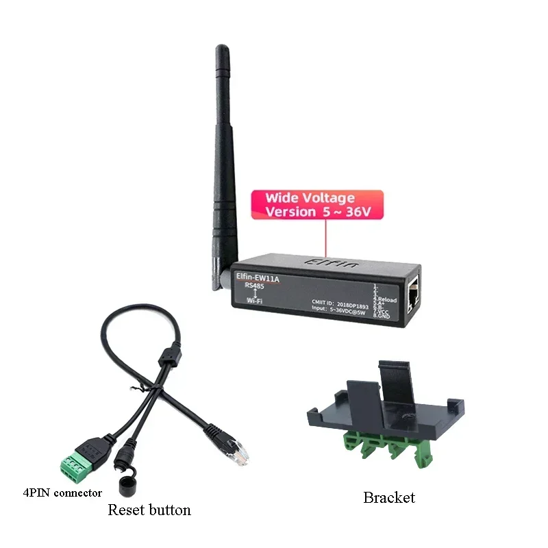 Port szeregowy RS485 do serwera urządzenia szeregowego WiFi Elfin-EW11 obsługiwać protokół Modbus TCP TCP/IP Telnet IOT konwerter przesyłania danych