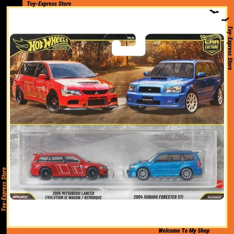 Hot Wheels Premium 2026 Cultura de carro Crianças Brinquedos Hotwheels 1:64 Modelo de carro Meninos Crianças Brinquedos Mitsubishi Lancer Evolution IX Subaru