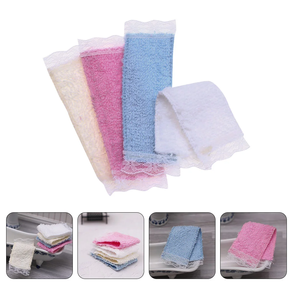

4 Pcs Little Rag Child Bath Towels Dry Cloth Kitchen Accessories
