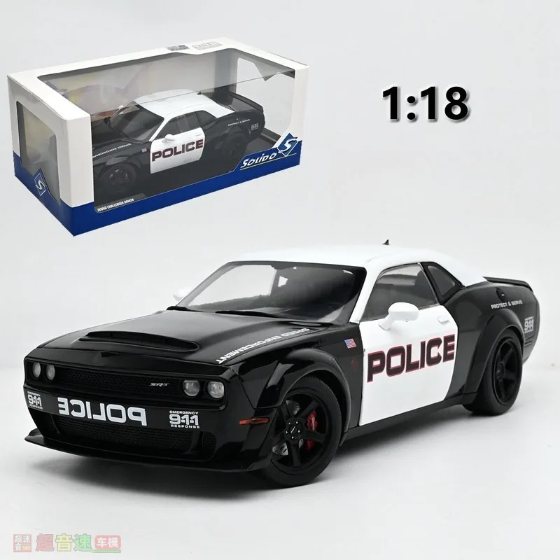 Diecast Solido 1:18 Scale Dodge Challenger R/T Highway Police Alloy Car Model