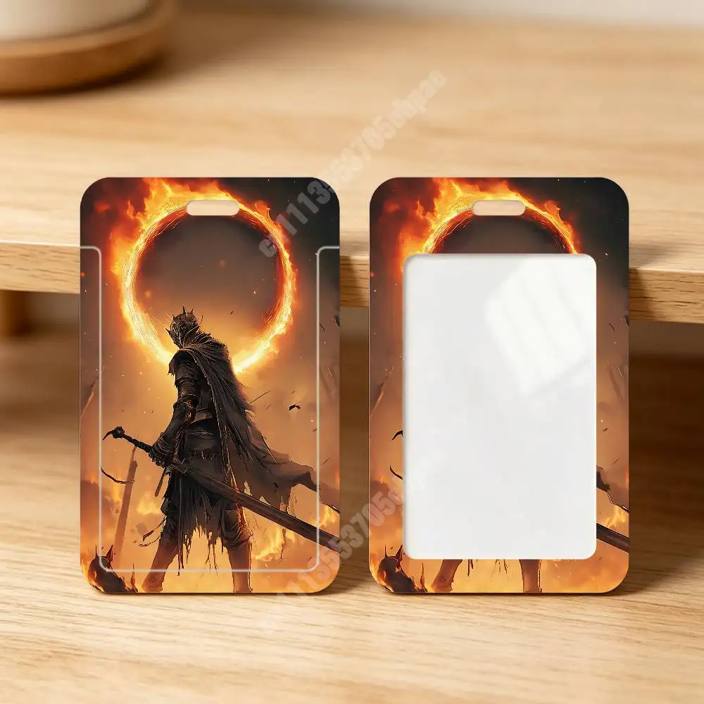 D-Dark S-Souls Game Plastic Card Holder Student ID Card Clear Transparent Business Office Supplies