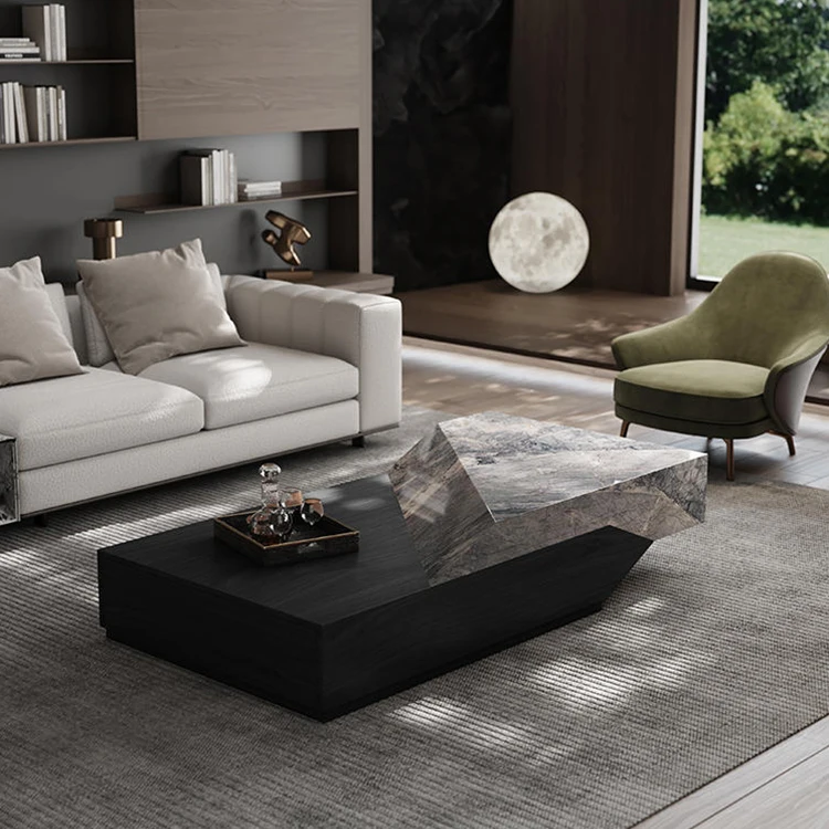 Shann Furniture Original Design Modern Coffee Table Set Natural Marble New Design Mesas De Centro