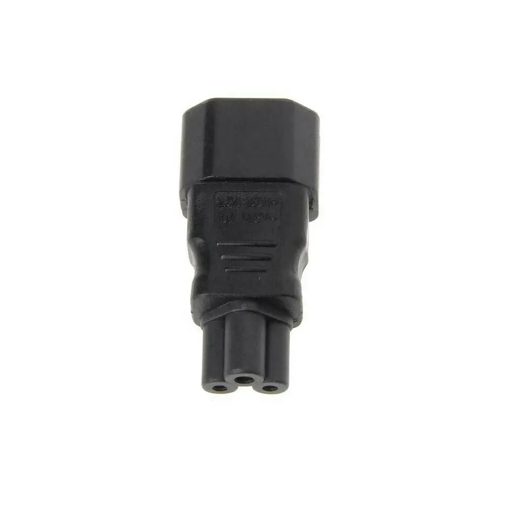 IEC 320 Female Straight Power Plug Converter Adapter C14 3-Pin Male to C5 3-Pin