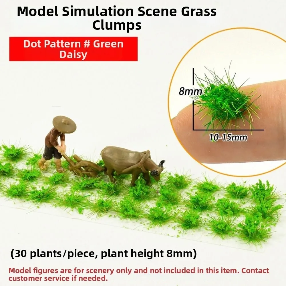30pcs/set Multicolors DIY Miniature Garden Decor Plastic 10~15mm*8mm Durable Static Scenery Model Building Layout Flower Cluster
