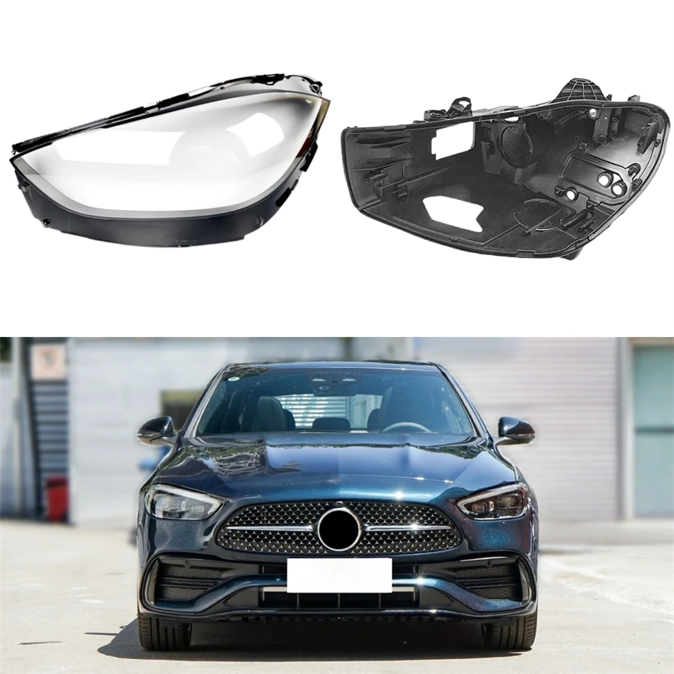 For Mercedes Benz C Class W206 2021 2022 2023 C260L C300 Articles Cars Base Head Lamp Shell Rear Base Lampshades Lamp Shell