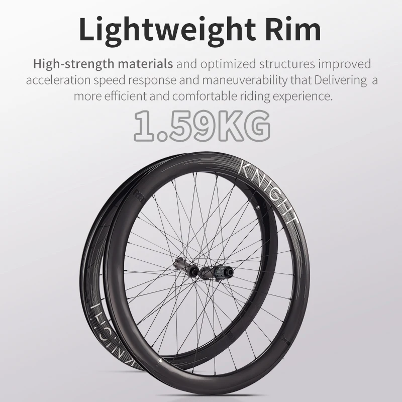 T800 carbon fiber rims road bike rims 700C bike rims height 50 mm ultra light 1.59kg