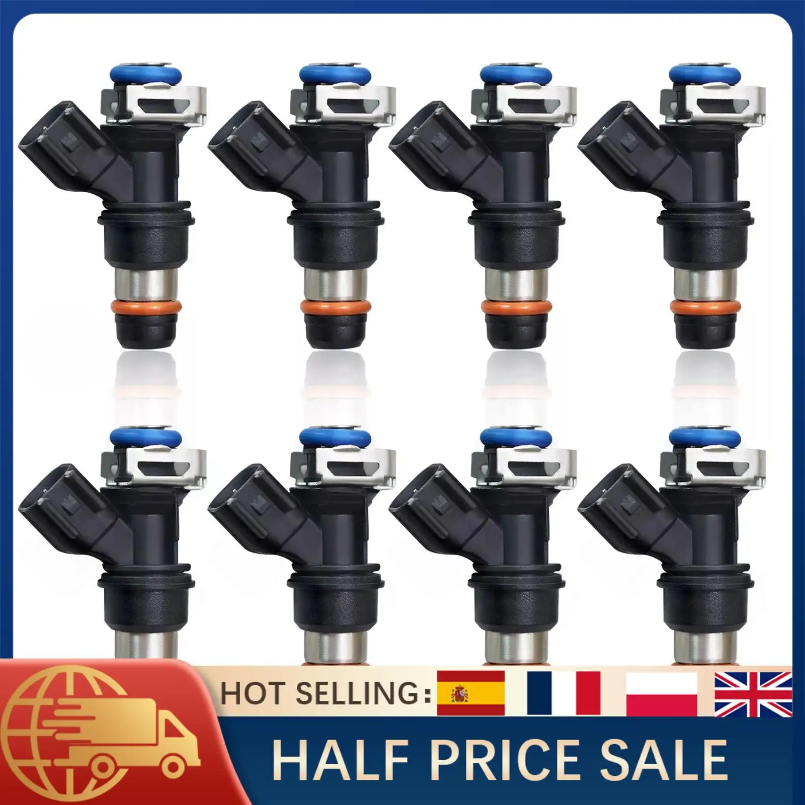 

8PCS Fuel Injectors 12580681 217-1621 for Chevy GMC Buick Cadillac Hummer 4.8L 5.3L 6.0L V8 Engine Replacement
