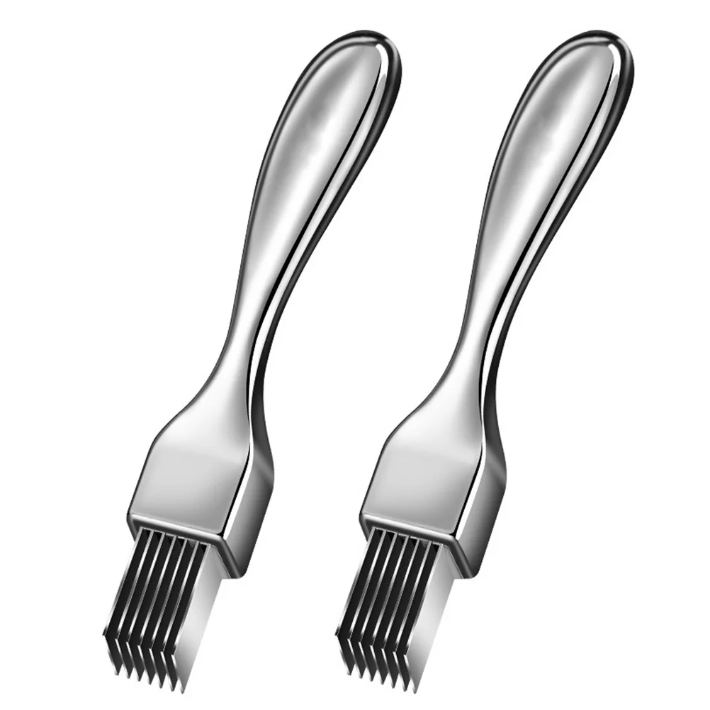 

2Pcs Stainless Steel Scallion Slicer Practical Kitchen Vegetable Cutter Humanized Handle Easy Use Multi Functional Shredder