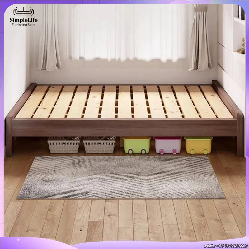 

Modular Bed Frame King Size Modern Platform Bed Frame with Slats No Box Spring Needed Queen Double Bed Base Solid Wood Look
