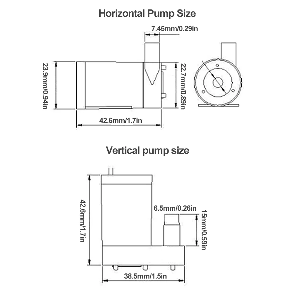 DC 3V 5V Mini Water Pump with Flexible Tubing Portable Submersible Water Pump Silent for Fish Tank Fountain Aquarium Garden