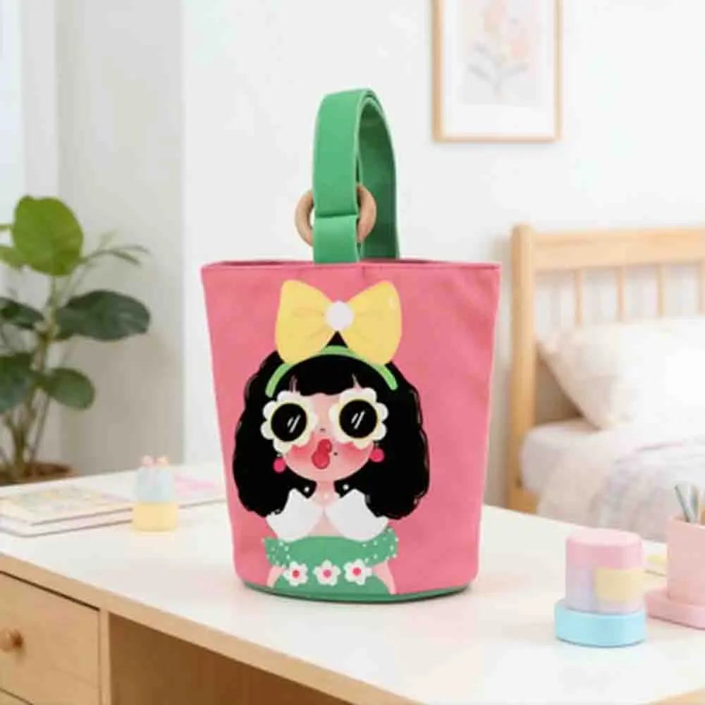

Новая милая холщовая сумка-ведро 2026 года: вместительная, универсальная, маленькая сумочка, повседневная сумка для ланча/бенто, дорожная сумка-тоут для активного отдыха