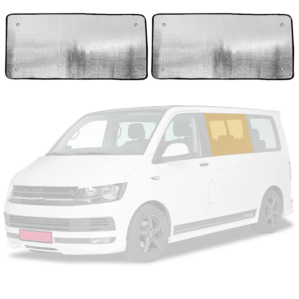 For Vw T5 Transporter 10 15 Internal Thermal Window Blinds Side Middle 2pc Set Car Interior Replacement Sun Visors Parts