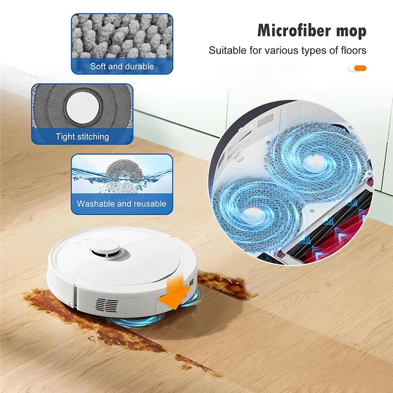 For Roborock Qrevo Master Replacement Dust Bag HEPA Filter Mop Pads Main Side Brush Spare Parts Accessories