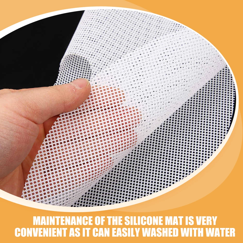 10pcs 33cm Round Silicone Drying Pad 4cm Hole Reusable Food for Fruit Meat Vegetable Lab Dry Equipment