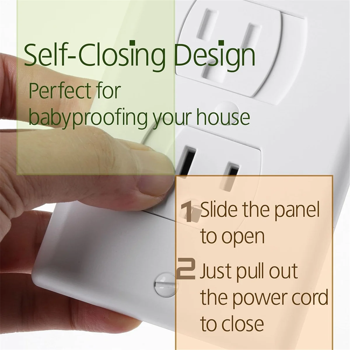 

New 12 Pack Self-Closing Electric Outlet Covers for Child Proofing Safety Wall Socket Plates