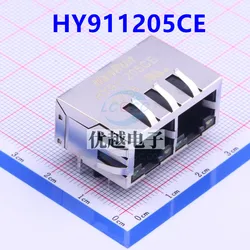 5 pces original novo hy911205ce/hr911205ce 1x2 porto duplo rj45 conector transformador de rede plug-in