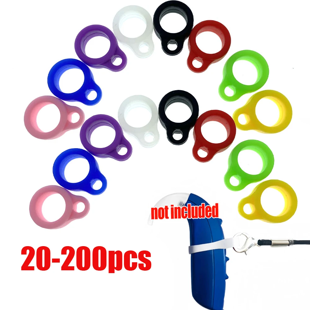 

20-200pcs 8mm Silicone Ring Bracelet Hearing Aid Anti-Lost Ring Signature Pen Hanging Ring Anti-Lost Capacitive Stylus