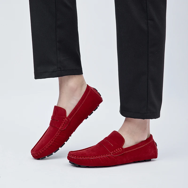 2026 Autumn New Men's Casual Loafers, British Style Slip-On Lazy Shoes, Plus Size Trendy Driving Shoes