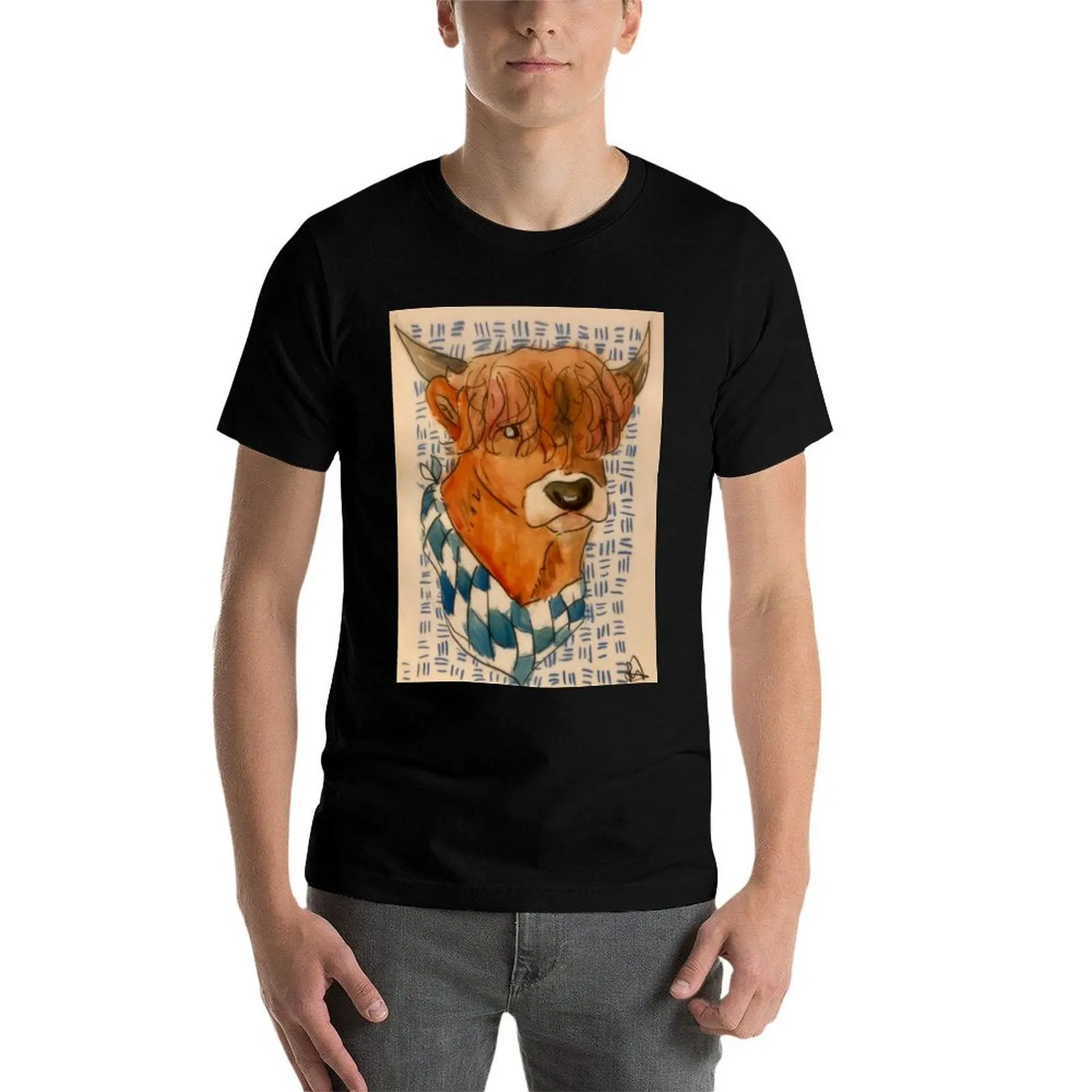 

Highland Cow T-Shirt man tshirt anime tshirt man t shirt luxury T-Shirt