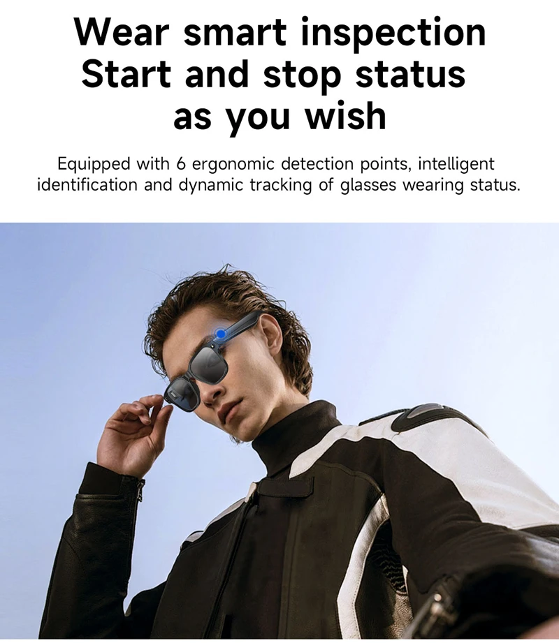 Xiaomi AI Smart Glasses 8-megapixel Camera Mini Camera Bluetooth Call Sunglasses Shooting Audio Listening Music Camera Glasses - Image 5