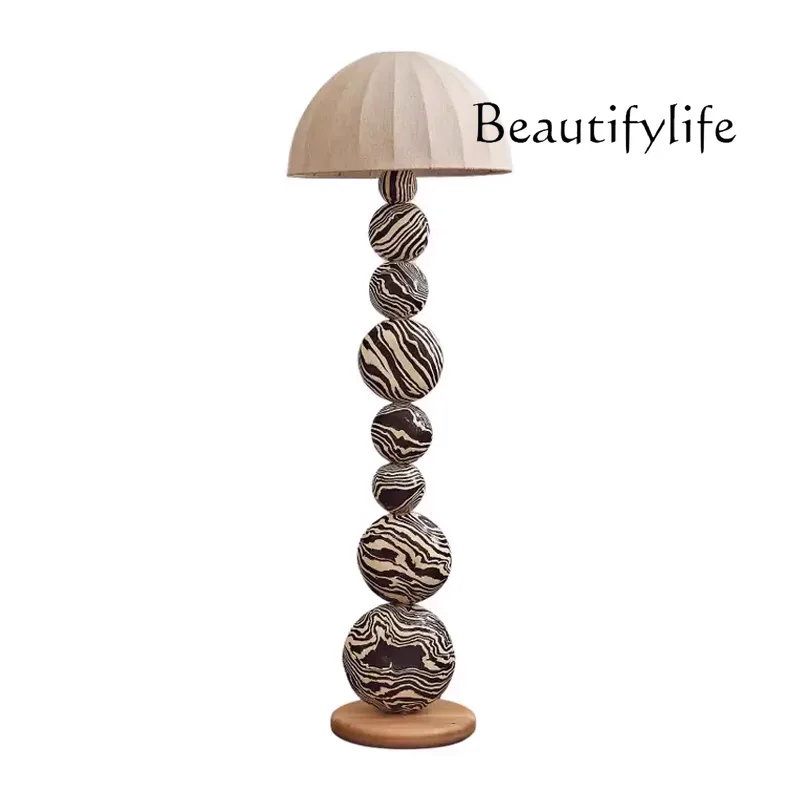 Zebra creative hand-painted art ball floor lamp living room study bedroom ornament sales office