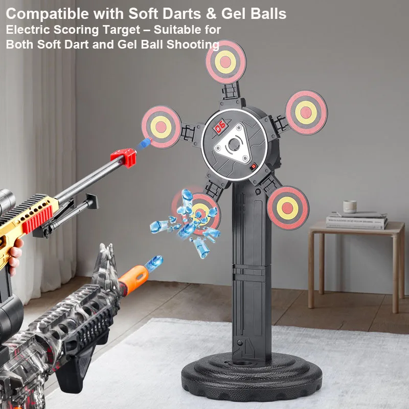 360 ° الدورية المنقولة الإلكترونية التهديف الهدف العودة التلقائية Dmart لعبة بندقية الهدف اطلاق النار الملحقات #4