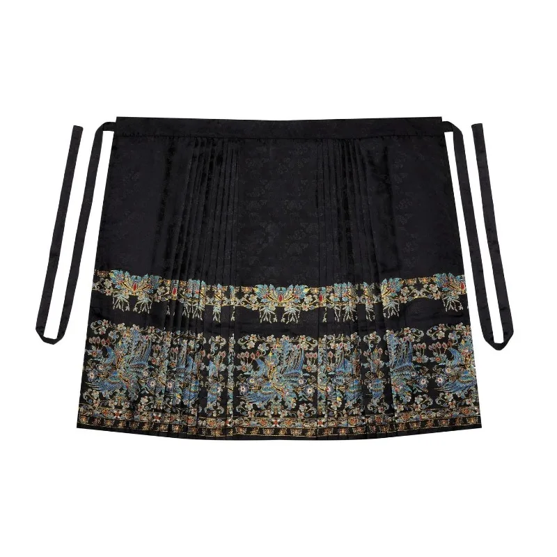 

Новое повседневное платье в китайском стиле с золотыми цветочными узорами, стройнящее, традиционное, оригинальное, инновационное, в китайском стиле, фасон «лошадиная морда»