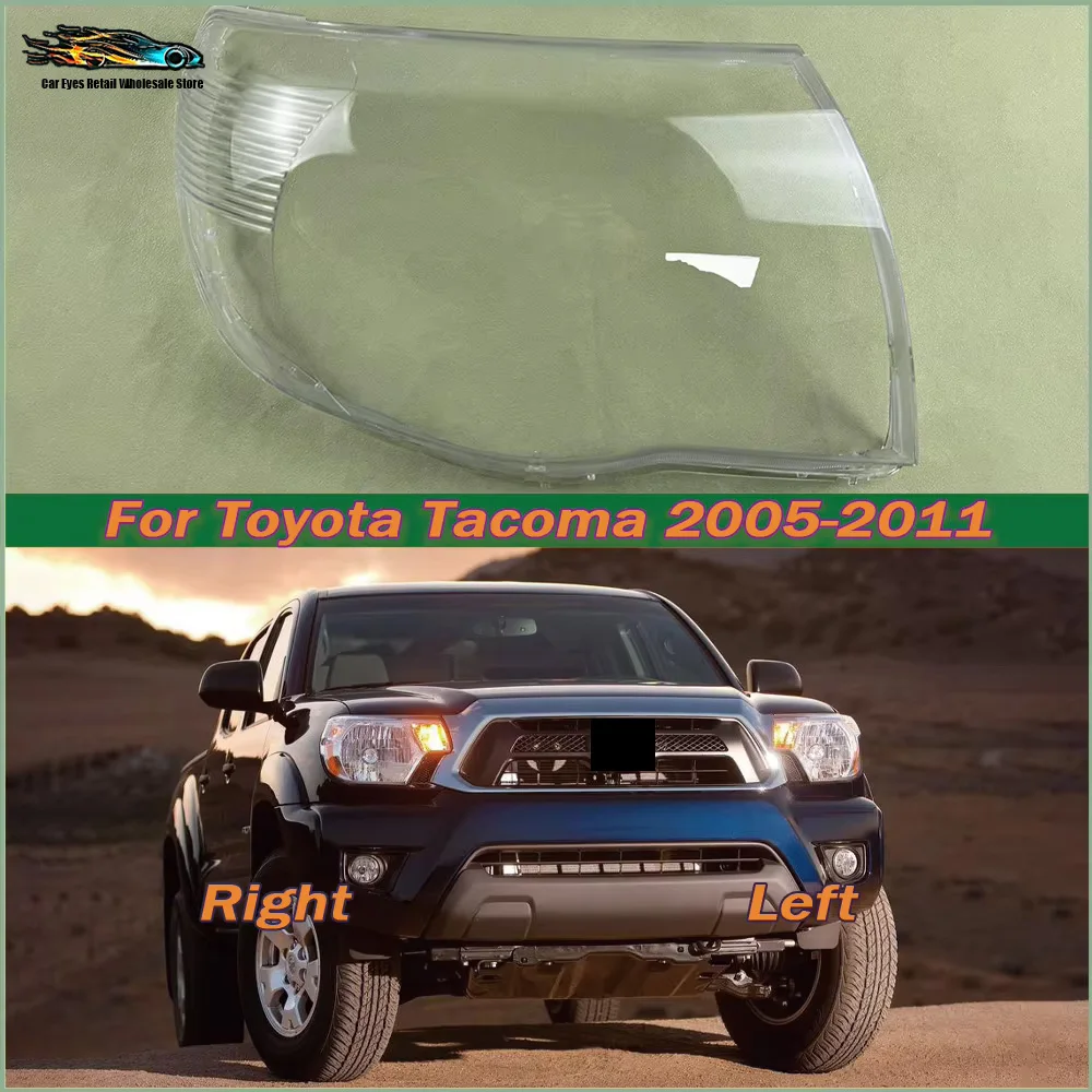 Front Headlamp Cover 2005-2011 For Toyota Tacoma Transparent Mask Lamp Shade Headlight Shell Lens Replace The Original Lampshade