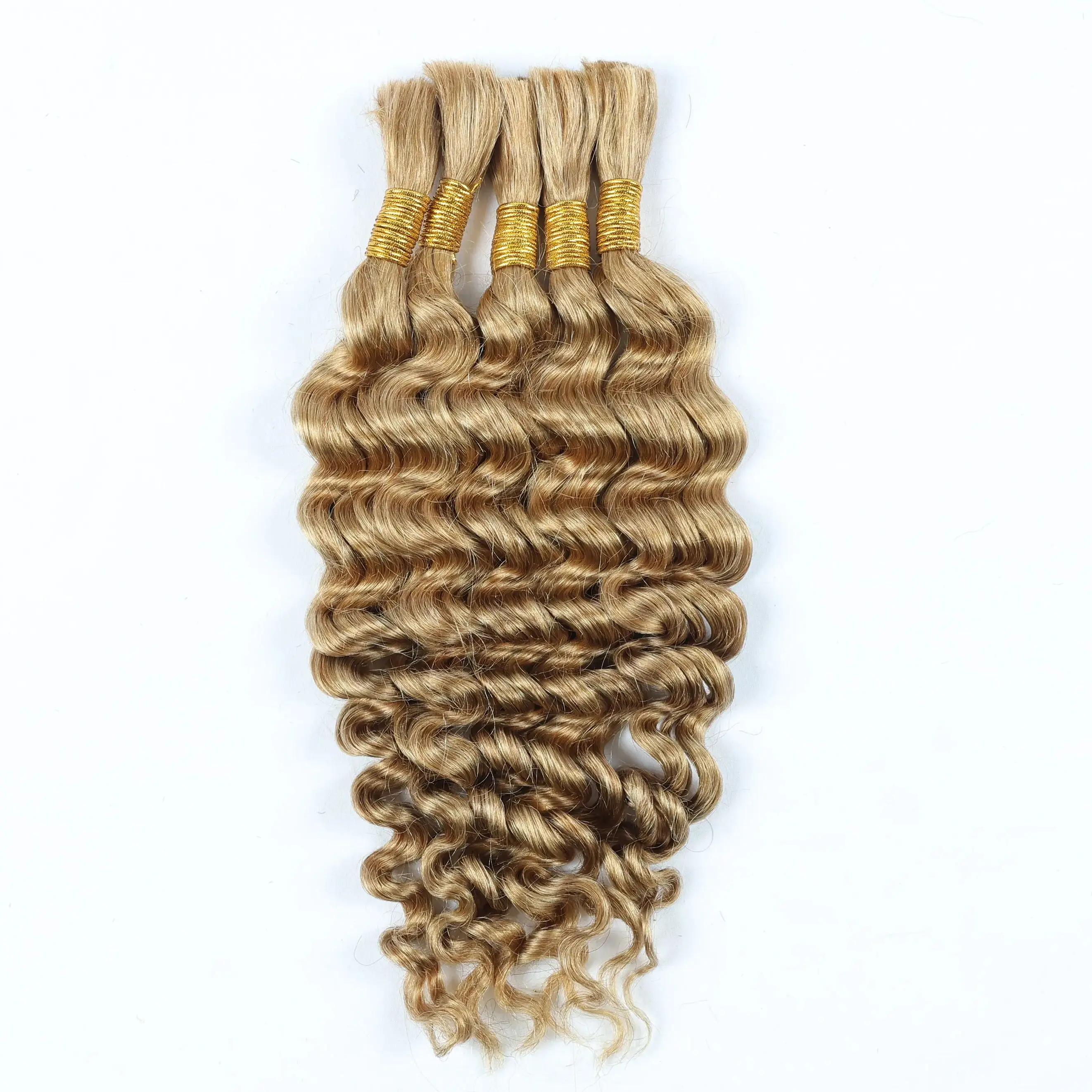 Deep Curl 5/10 Bundles Human Braiding Hair for Boho Braids Colored No Weft Malaysia Remy Deep Wave Bulk Human Hair for Braiding